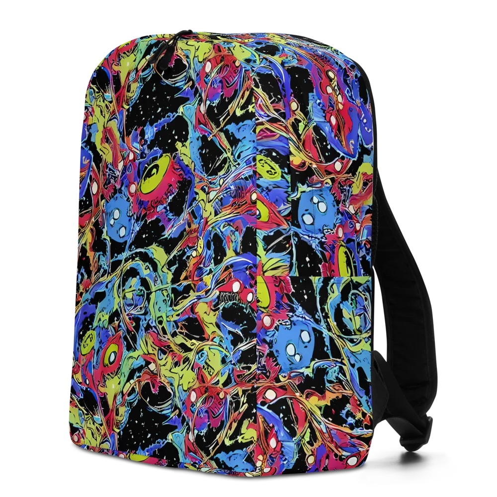 Neon Chaos on Minimalist Backpack — Left