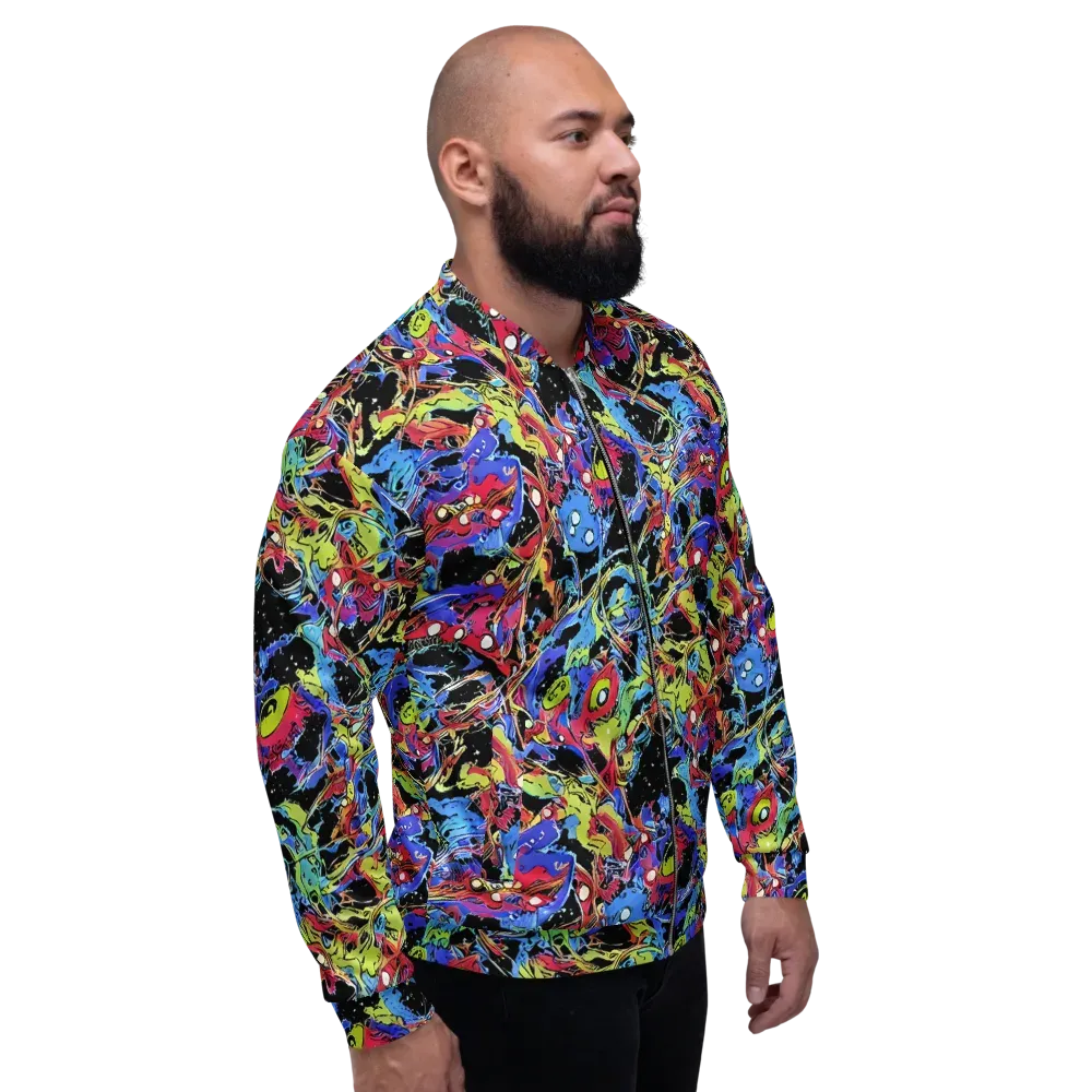Neon Chaos on Bomber Jacket — Right