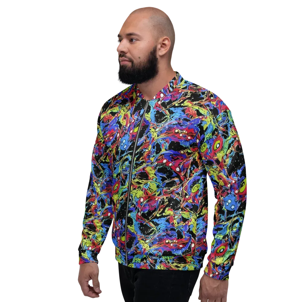 Neon Chaos on Bomber Jacket — Left