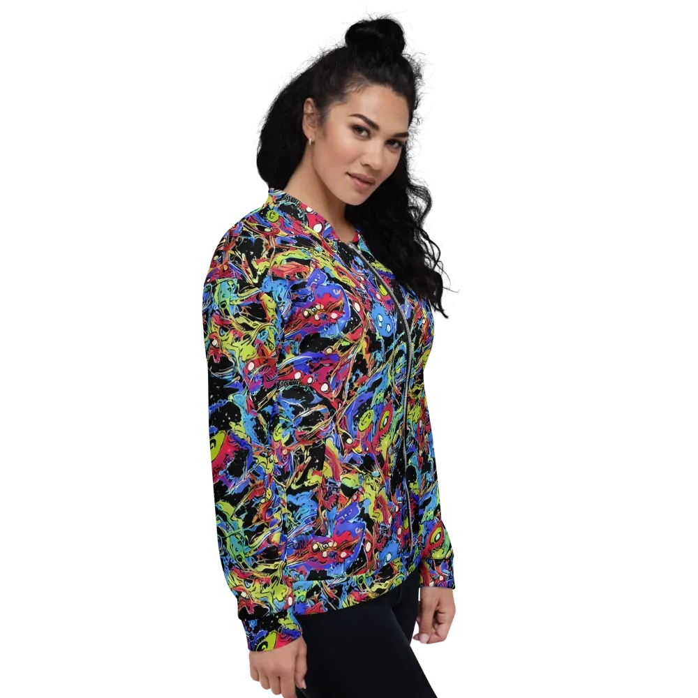 Neon Chaos on Bomber Jacket — Right