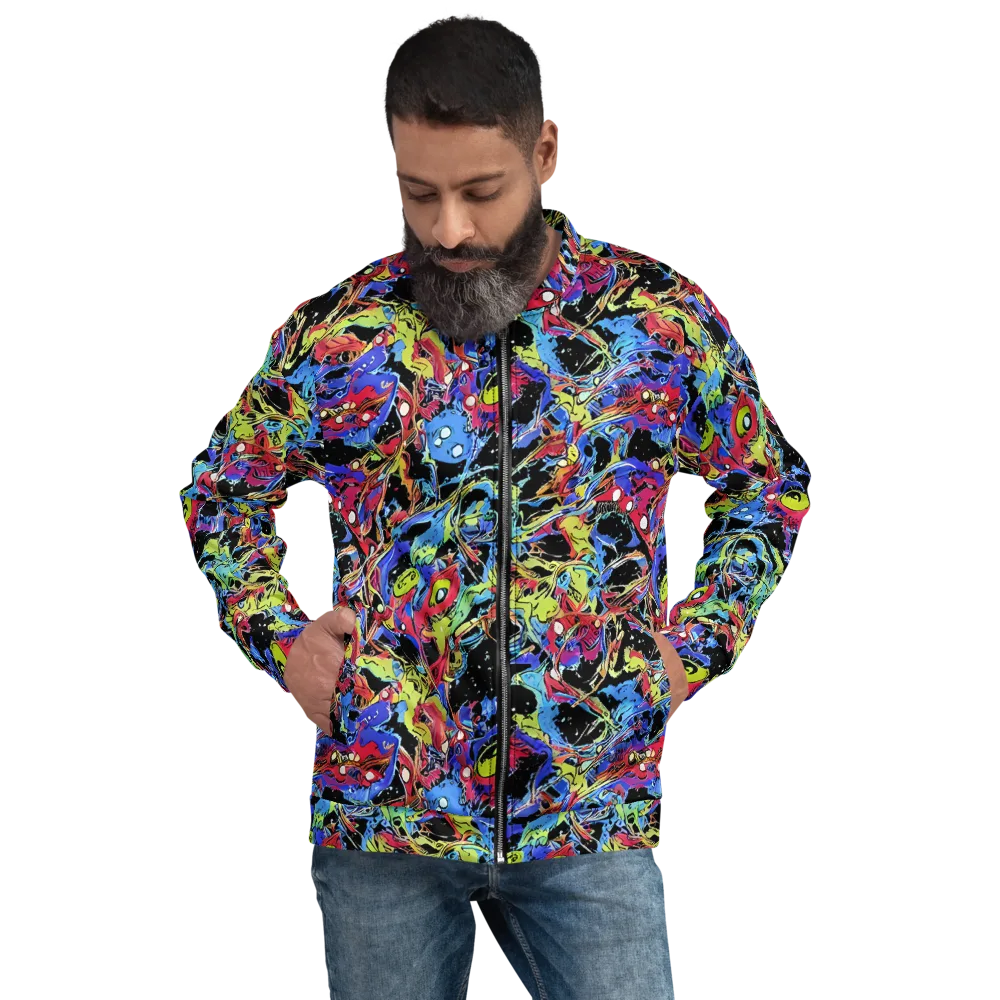 Neon Chaos on Bomber Jacket — Front