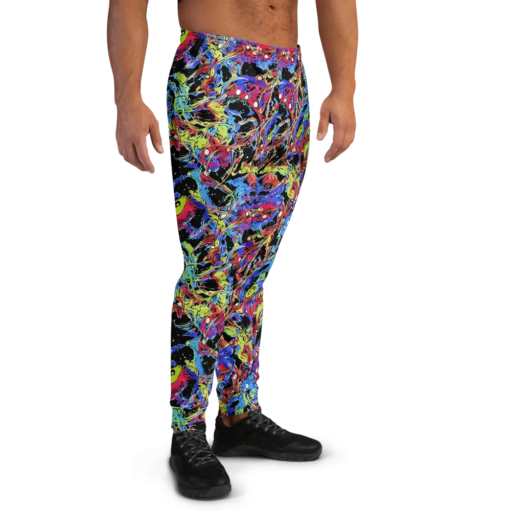 Neon Chaos on Men's Joggers — Right