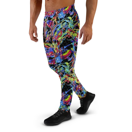 Neon Chaos on a Men's Joggers