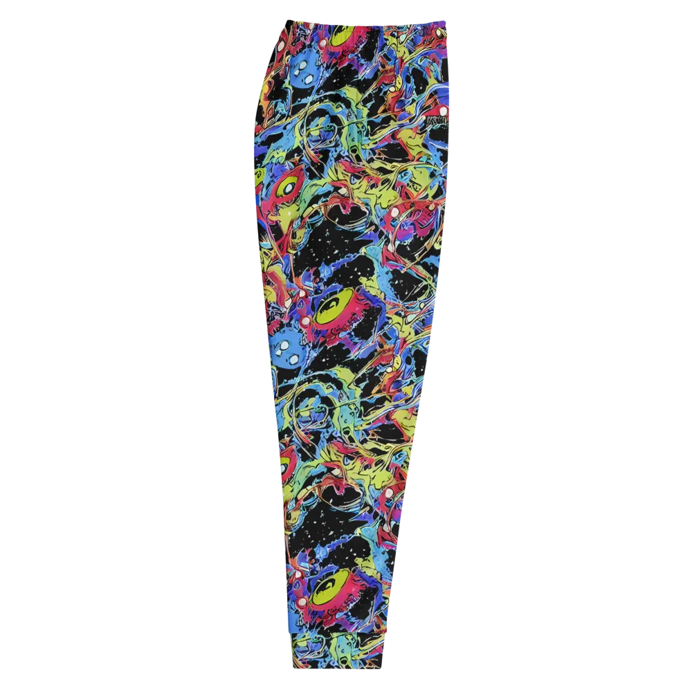 Neon Chaos on Men's Joggers — Right