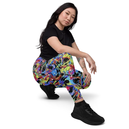 Neon Chaos on a Leggings with Pockets