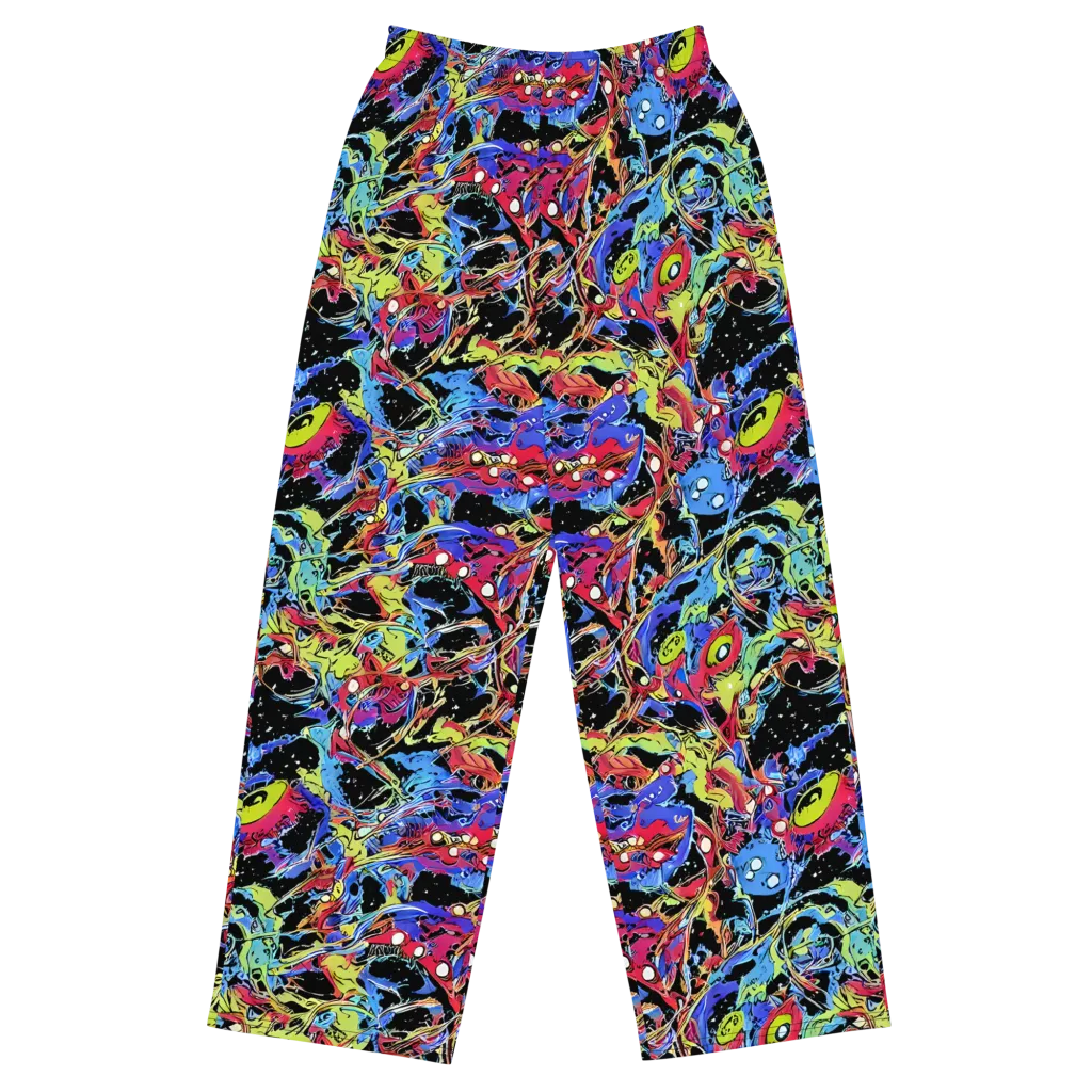 Neon Chaos on Wide-Leg Pants — Front