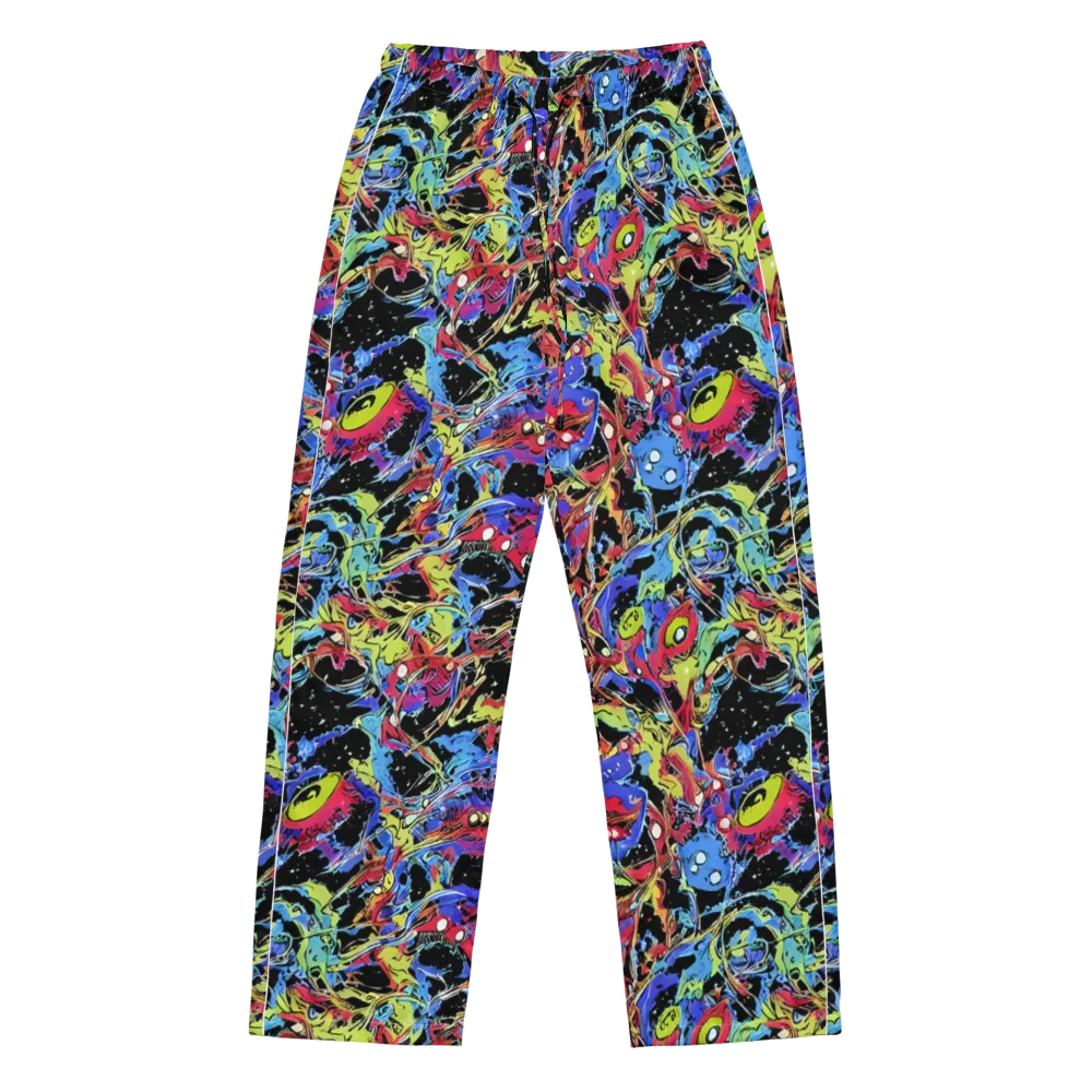 Neon Chaos on Women's Pajama Pants — Front