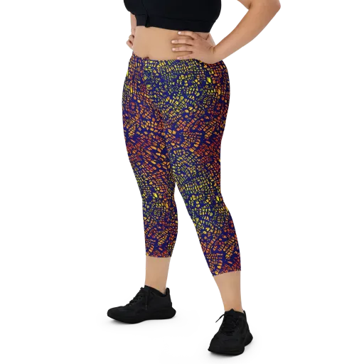 Midnight Shards on a Capri Leggings
