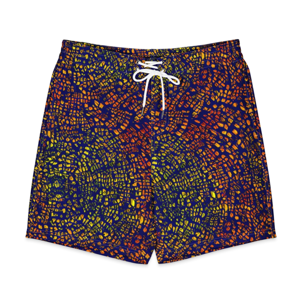 Midnight Shards on Men's Board Shorts — Front