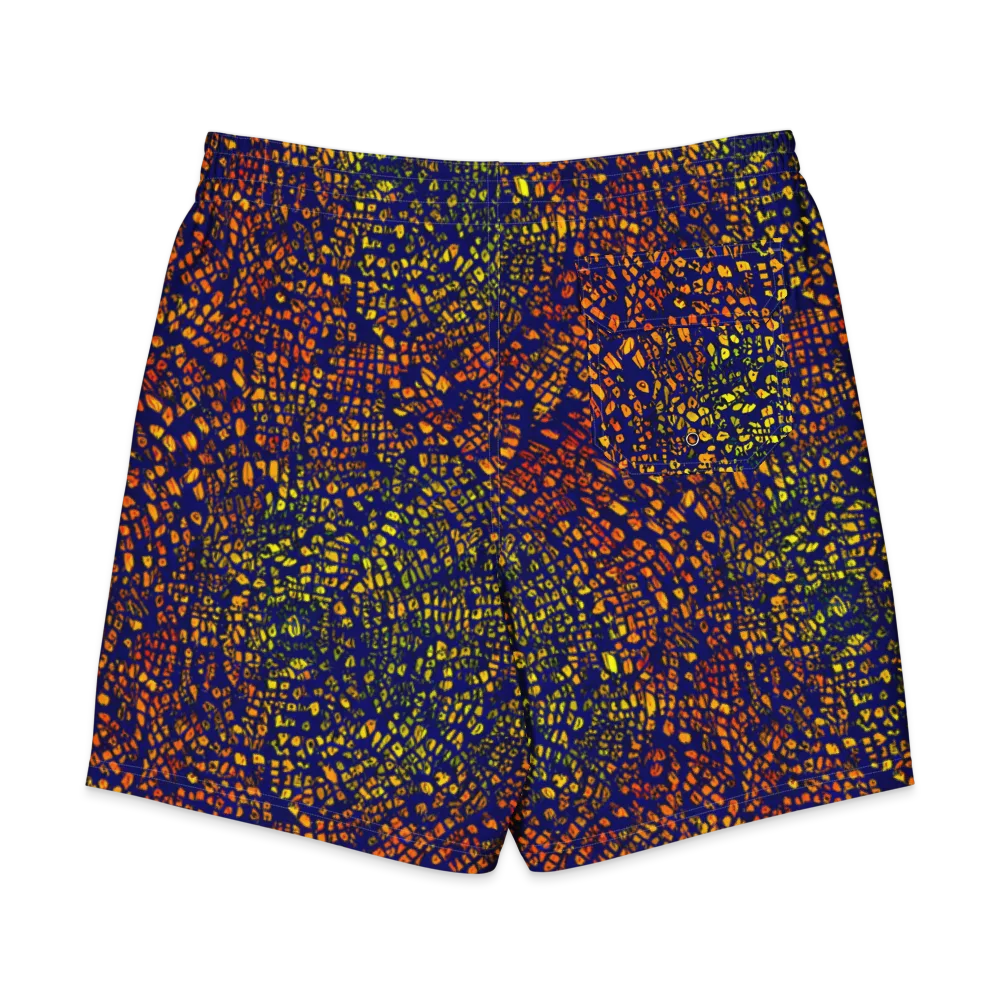 Midnight Shards on Men's Board Shorts — Back