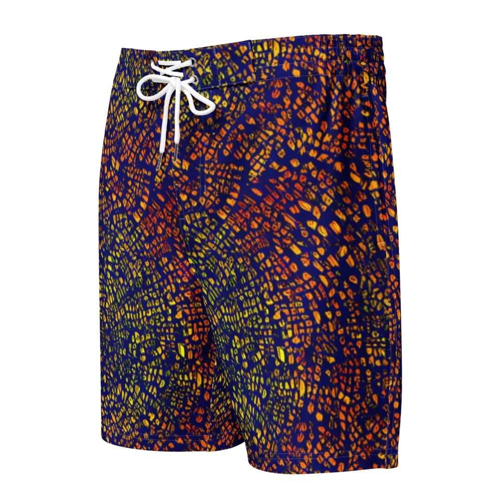 Midnight Shards on Men's Board Shorts — Front