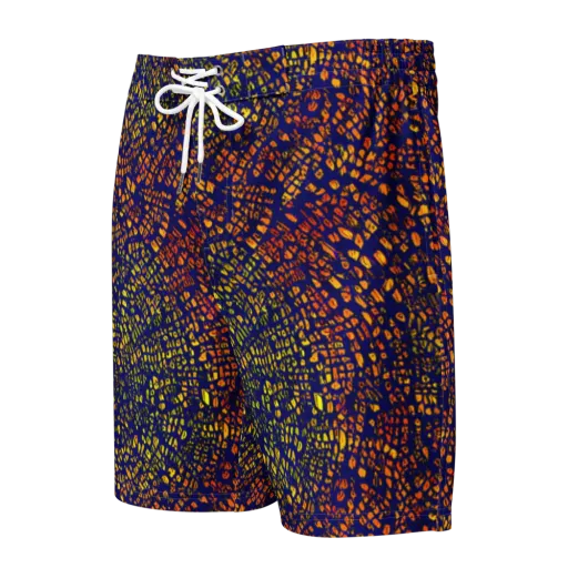 Midnight Shards on a Men's Board Shorts
