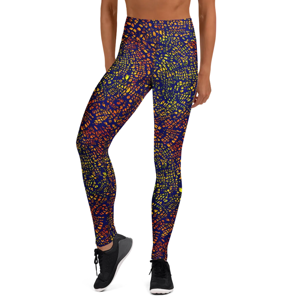 Midnight Shards on Yoga Leggings — Front