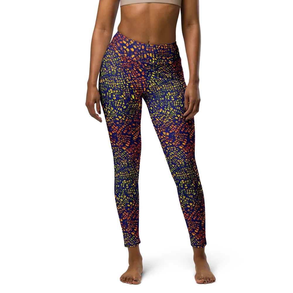 Midnight Shards on Yoga Leggings — Front