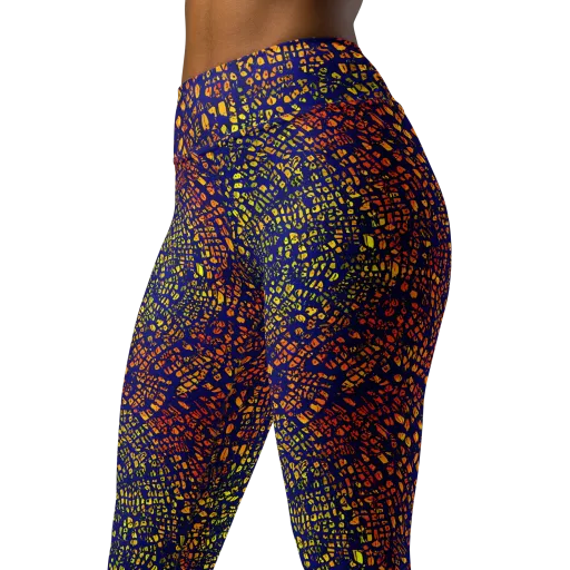 Midnight Shards on a Yoga Leggings