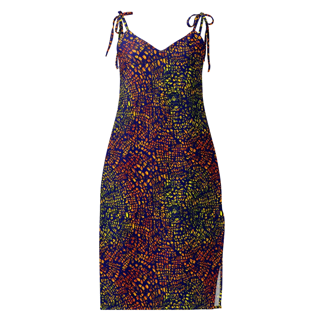 Midnight Shards on Slip Dress — Front