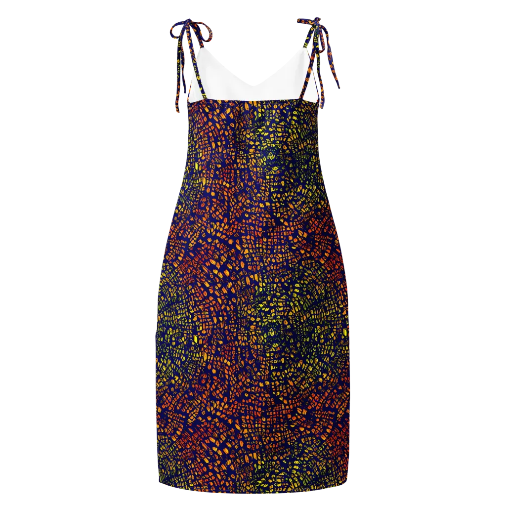 Midnight Shards on Slip Dress — Back