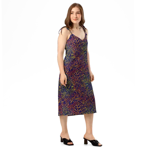 Midnight Shards on a Slip Dress