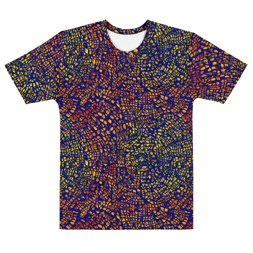 Midnight Shards on Men's Cotton Crew Neck T-Shirt — Front