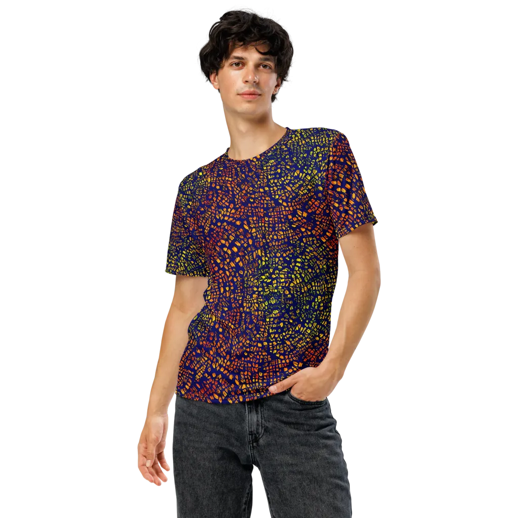 Midnight Shards on Men's Crew Neck T-Shirt — Front
