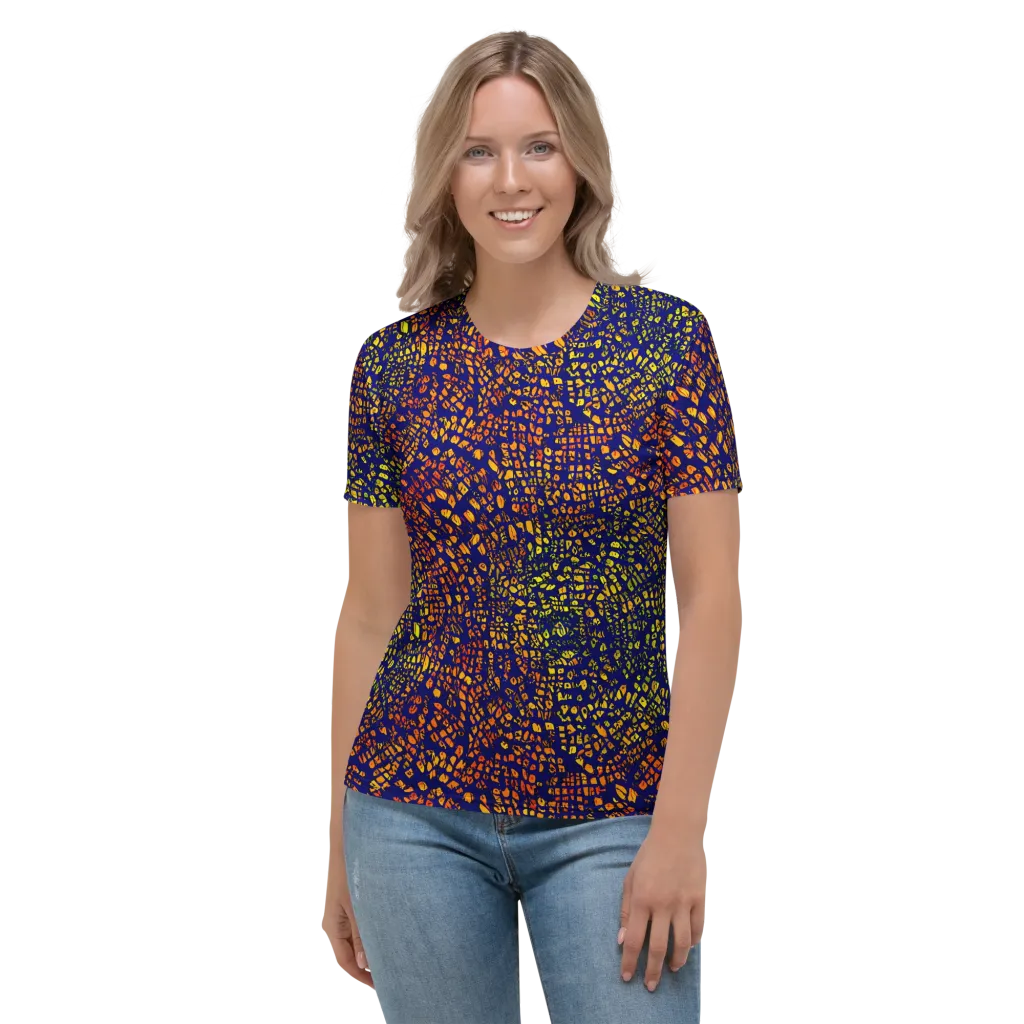 Midnight Shards on Women's Crew Neck T-Shirt — Front