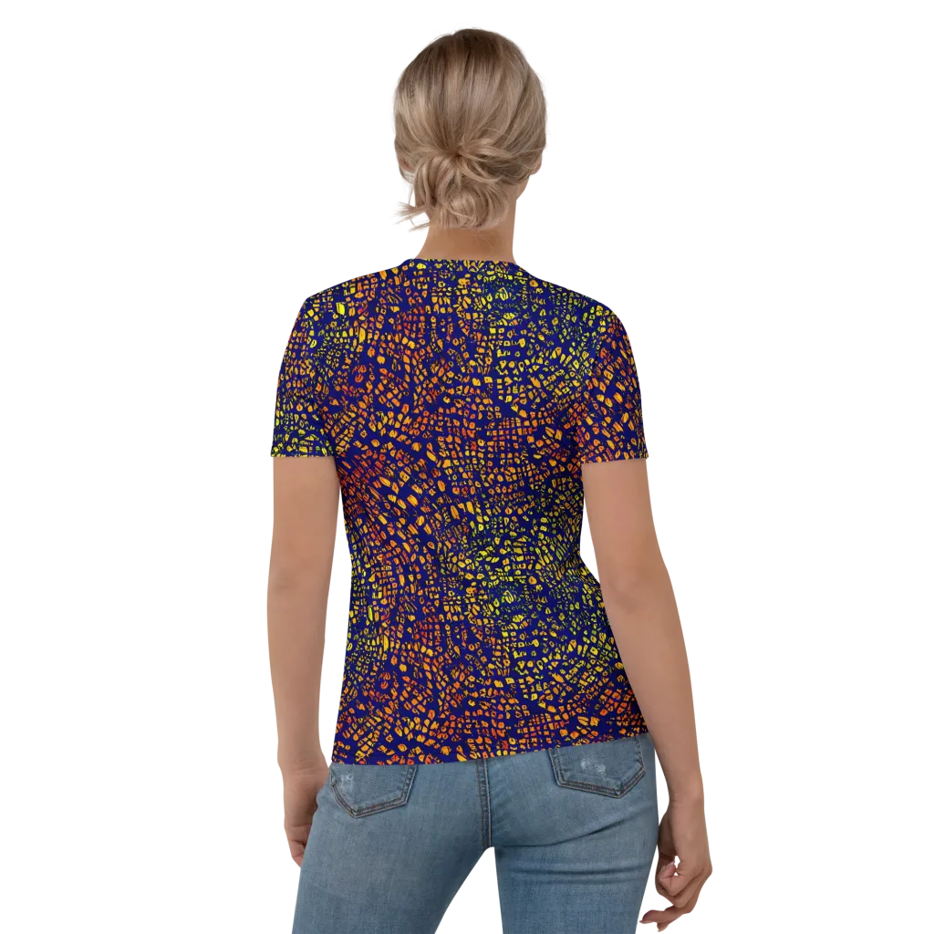Midnight Shards on Women's Crew Neck T-Shirt — Back