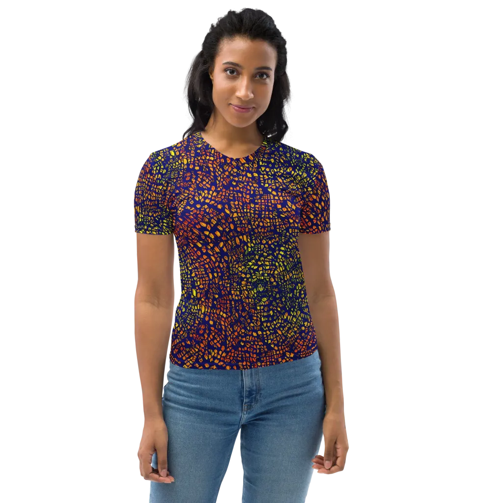 Midnight Shards on Women's Crew Neck T-Shirt — Front