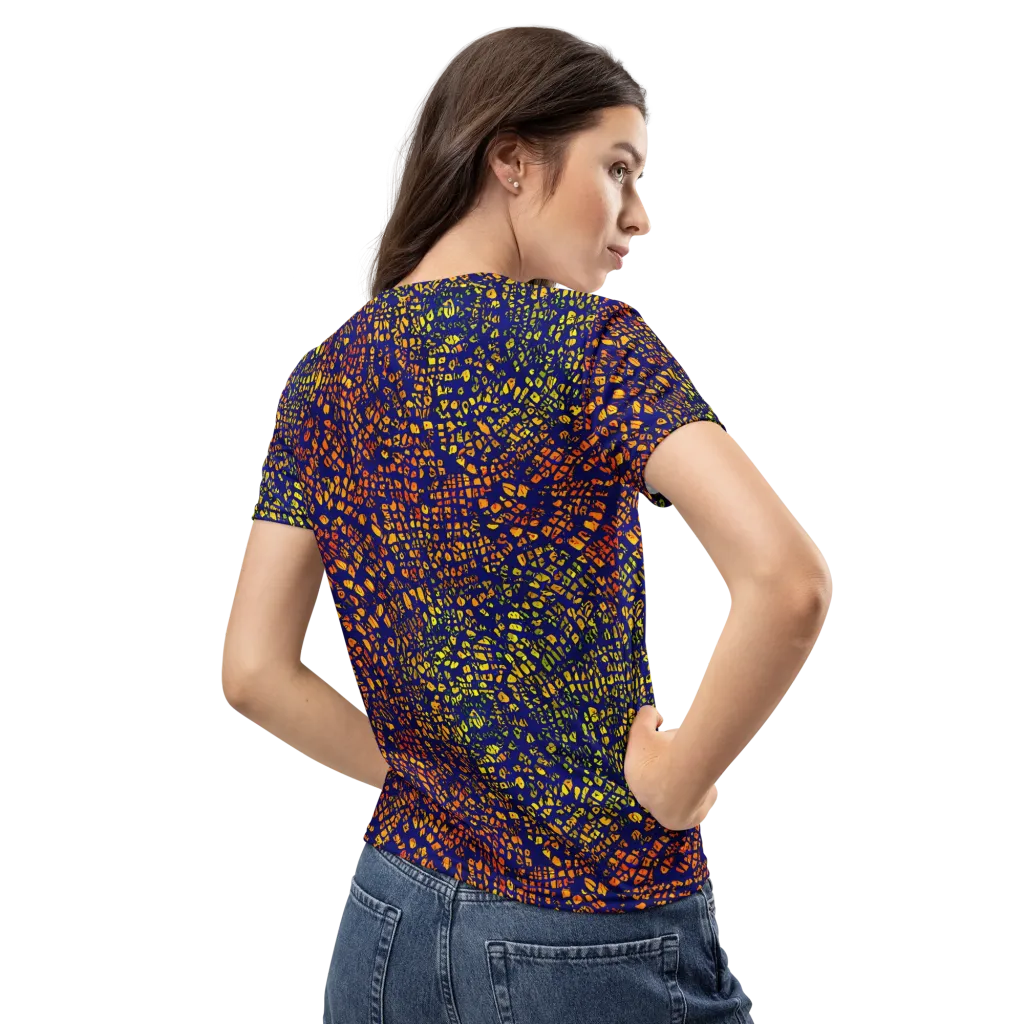 Midnight Shards on Women's Crew Neck T-Shirt — Back