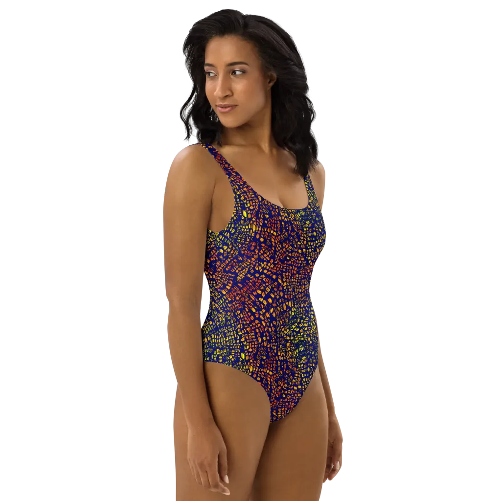 Midnight Shards on One-Piece Swimsuit — Right