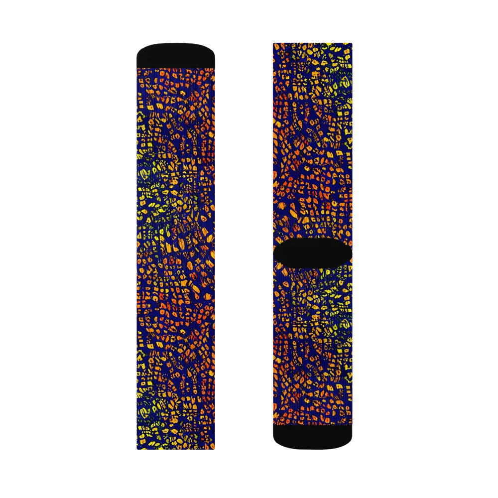 Midnight Shards on Socks — Right Sock