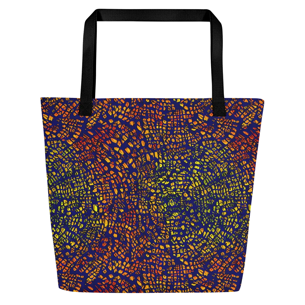 Midnight Shards on Large Tote Bag W/ Pocket — Front
