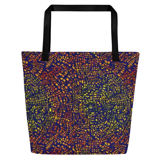 Midnight Shards on a Large Tote Bag W/ Pocket