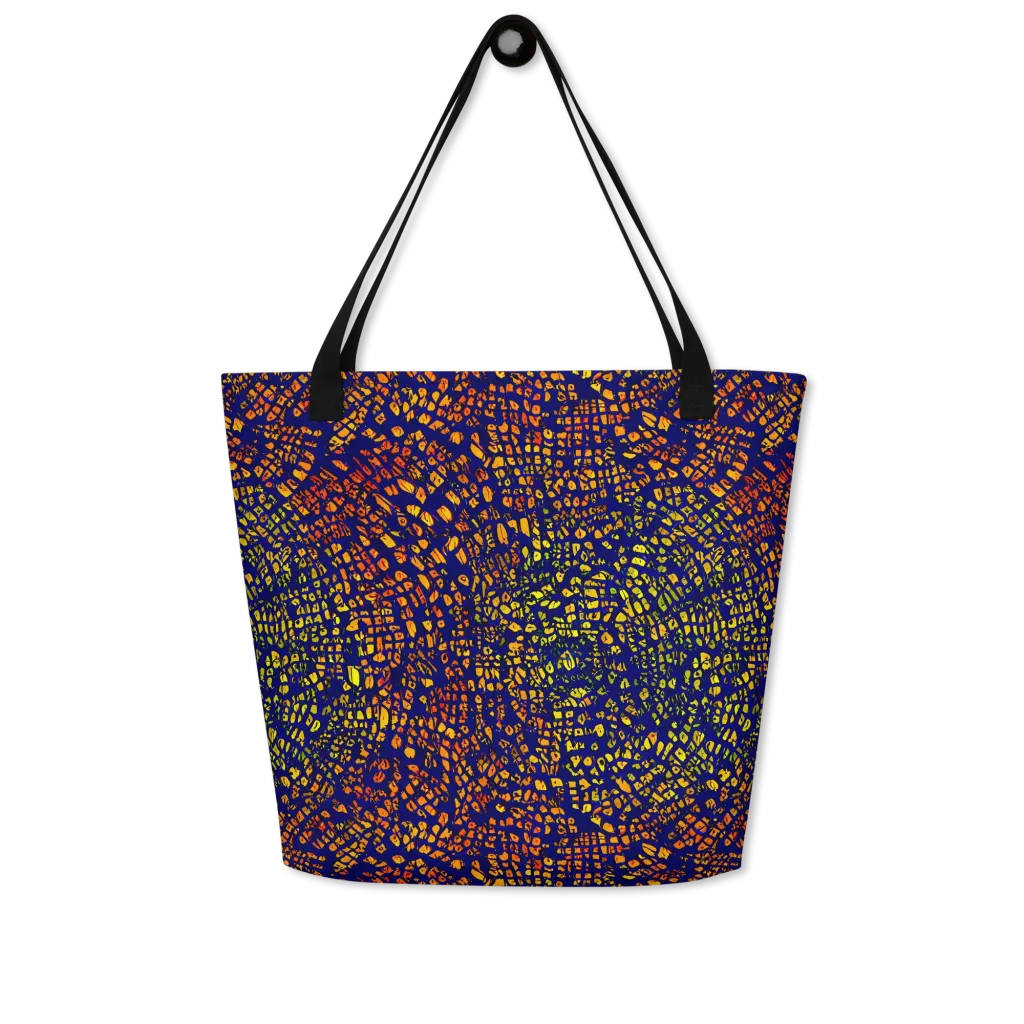 Midnight Shards on Large Tote Bag W/ Pocket — Front