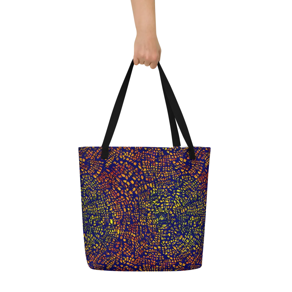Midnight Shards on Large Tote Bag W/ Pocket — Front
