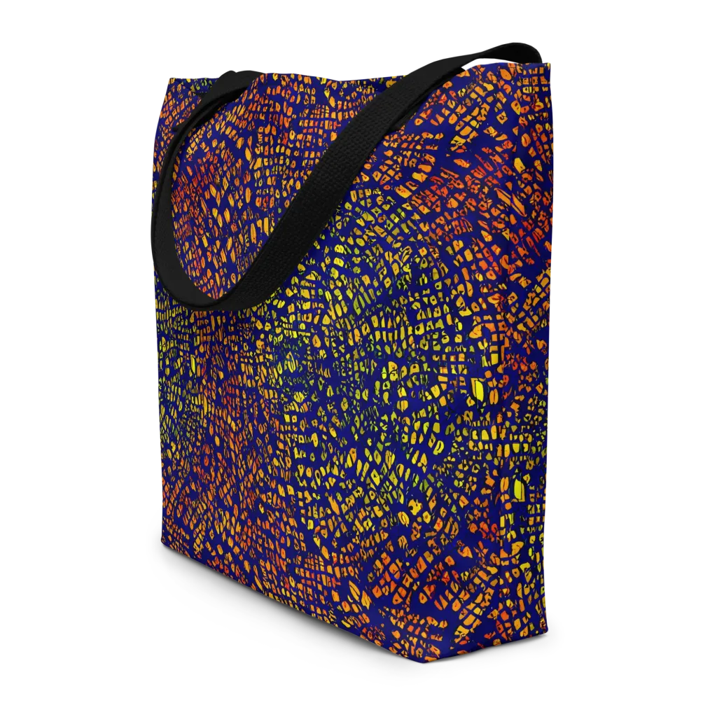 Midnight Shards on Large Tote Bag W/ Pocket — Front