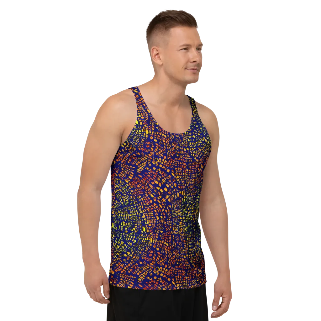 Midnight Shards on Men's Tank Top — Right Front