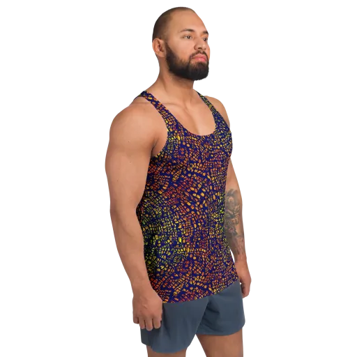 Midnight Shards on a Men's Tank Top