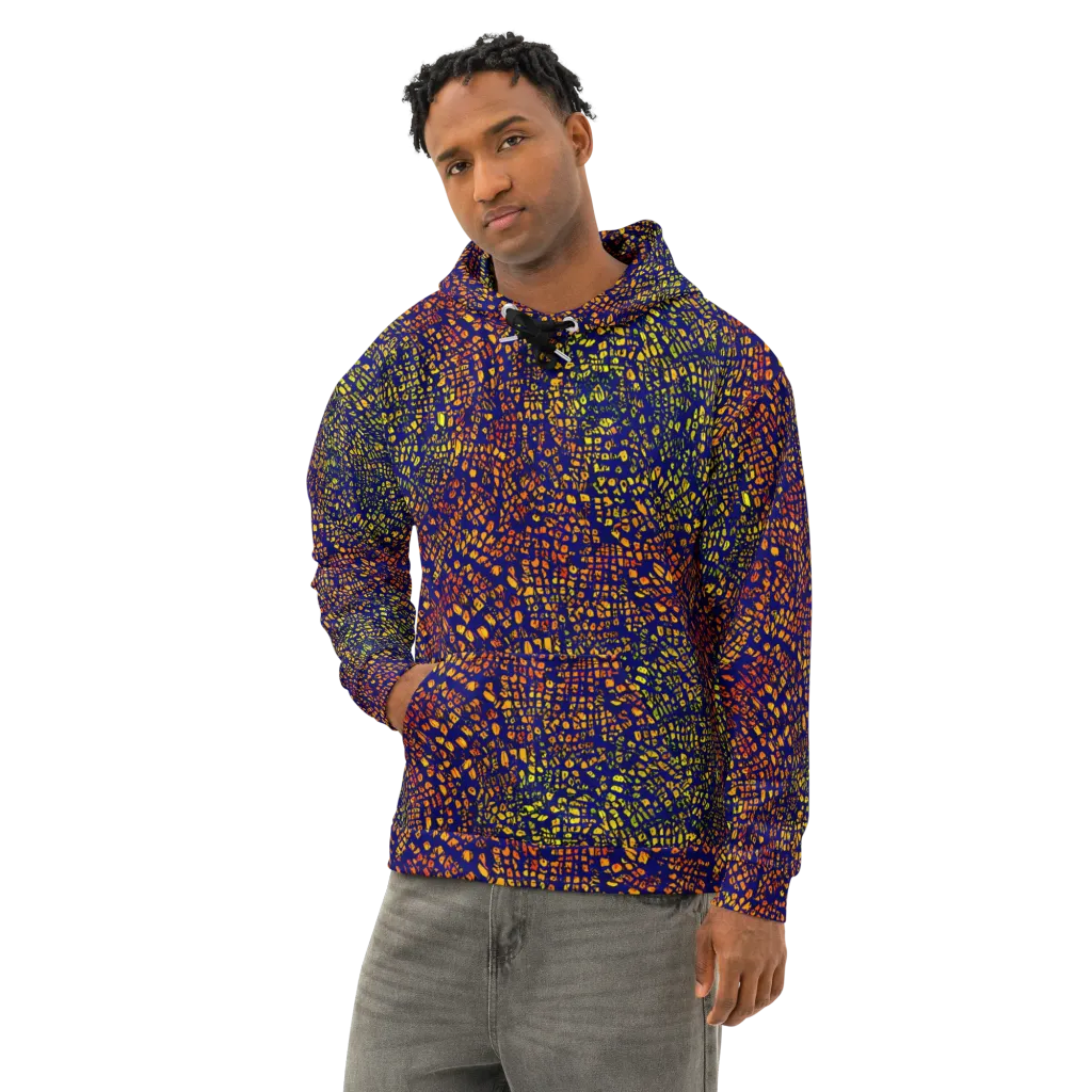 Midnight Shards on Cotton Hoodie — Left Front