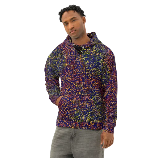 Midnight Shards on a Cotton Hoodie