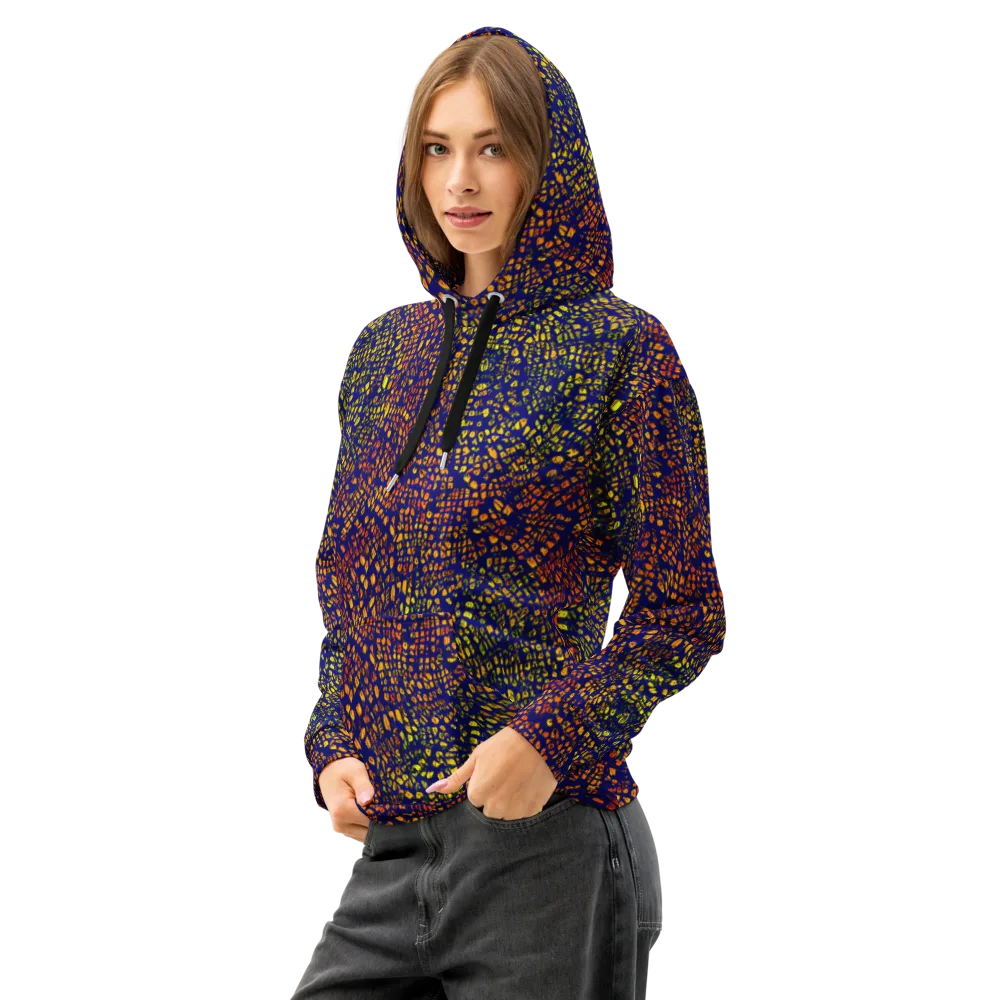 Midnight Shards on Cotton Hoodie — Left Front