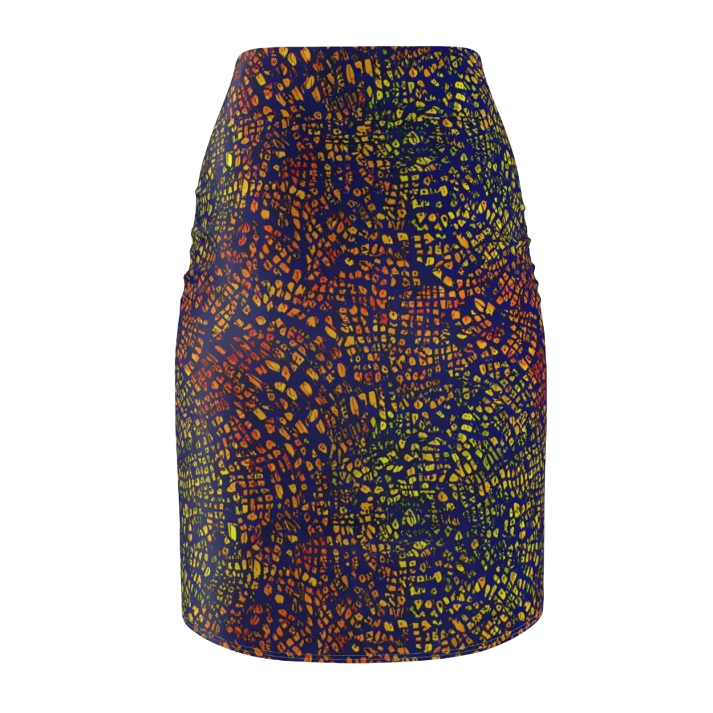 Midnight Shards on Pencil Skirt — Back