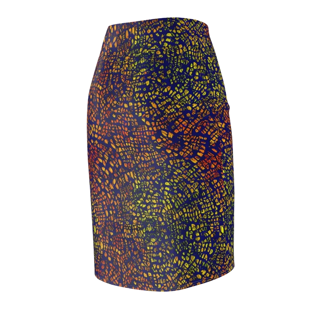 Midnight Shards on Pencil Skirt — Back Side