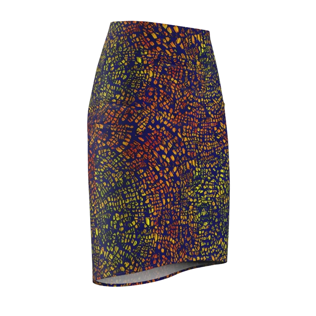 Midnight Shards on Pencil Skirt — Front Side