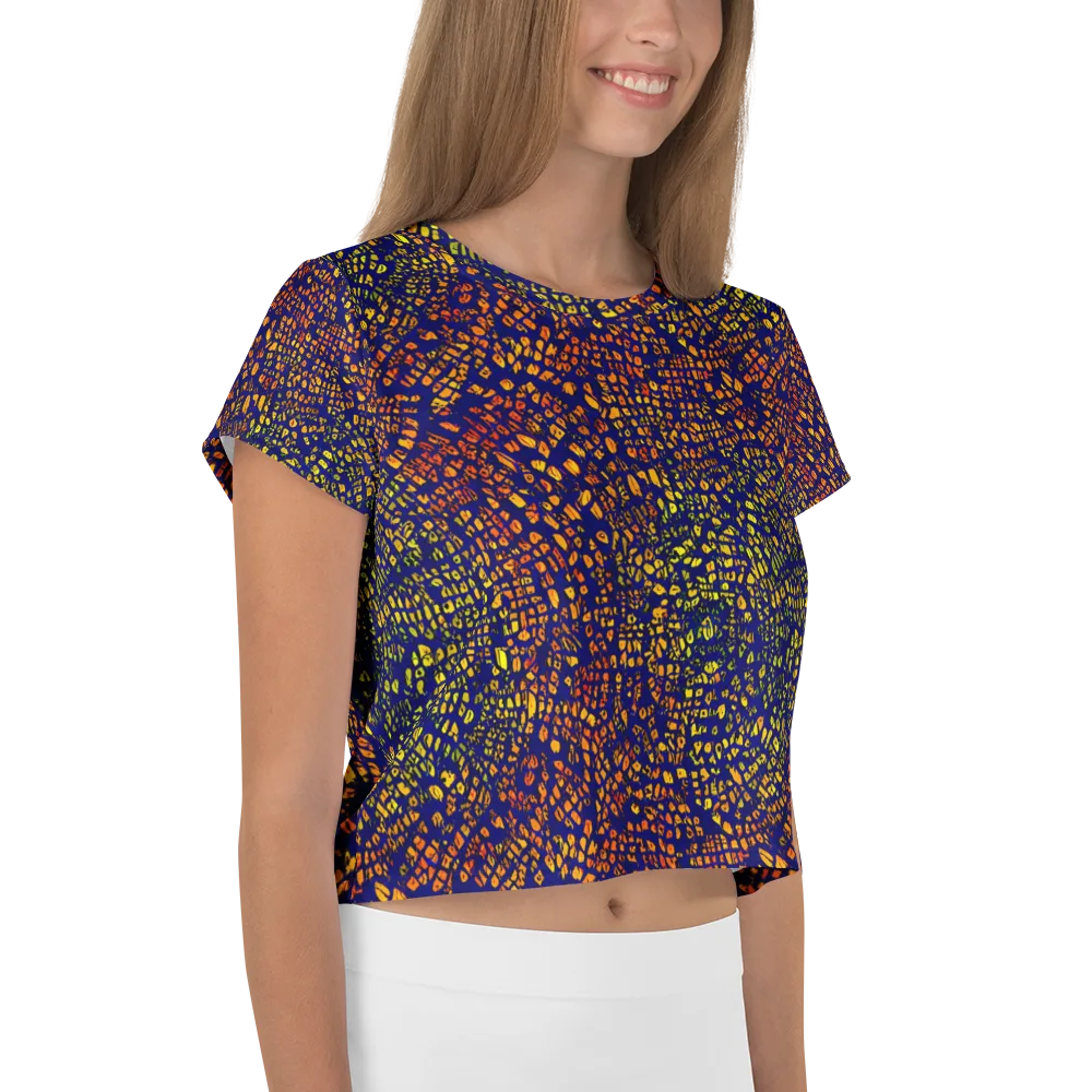 Midnight Shards on Crop Tee — Right