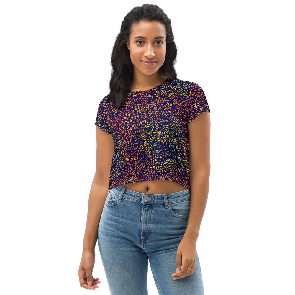Midnight Shards on Crop Tee — Front