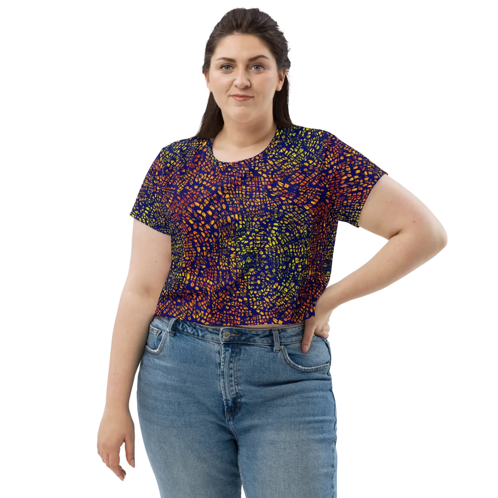 Midnight Shards on Crop Tee — Front