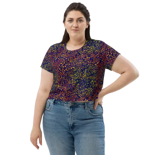 Midnight Shards on a Crop Tee