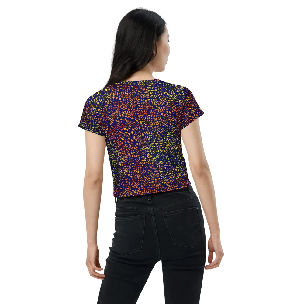 Midnight Shards on Crop Tee — Back