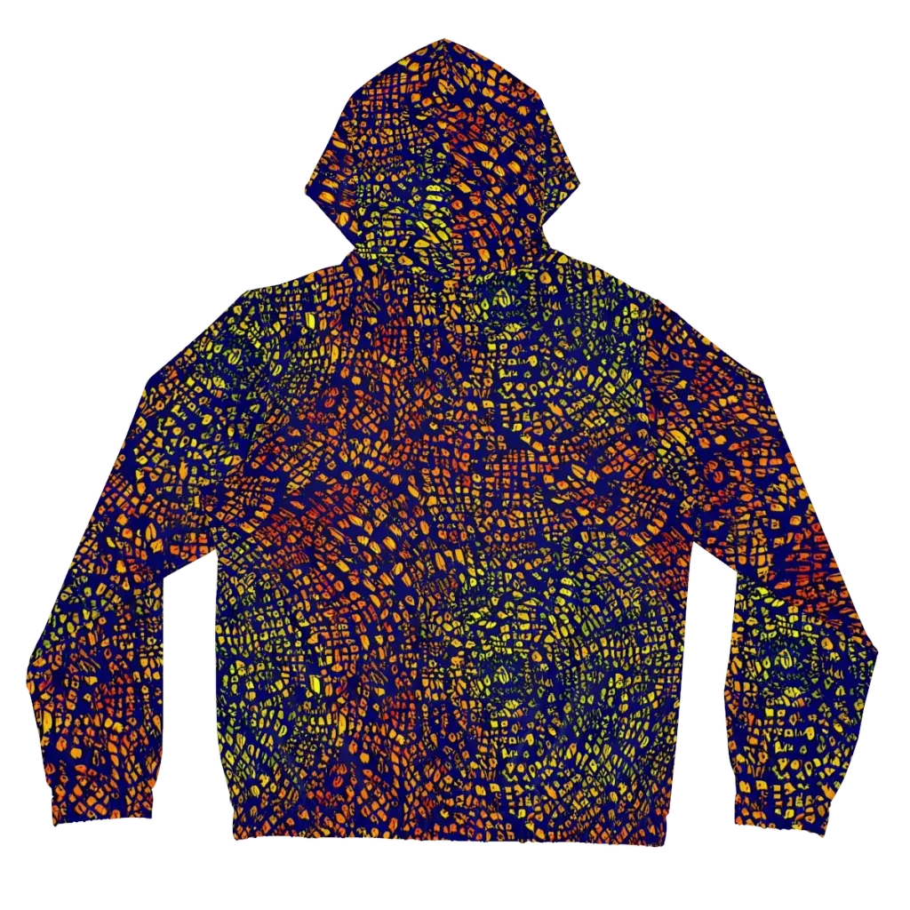 Midnight Shards on Women's Full-Zip Hoodie — Back