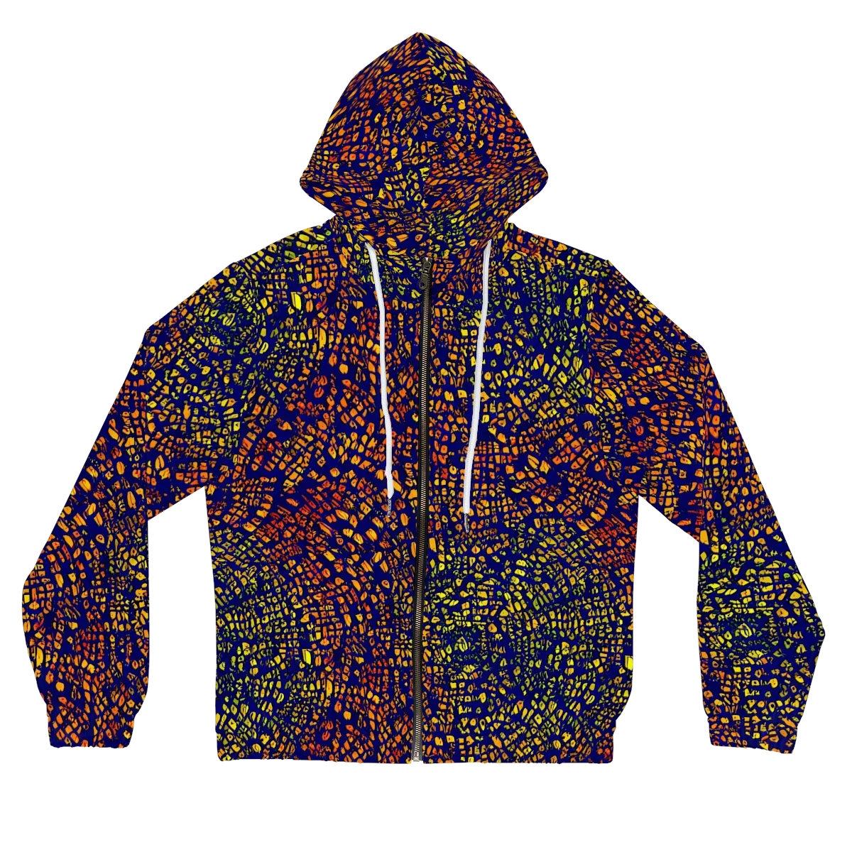 Midnight Shards on Women's Full-Zip Hoodie — Front
